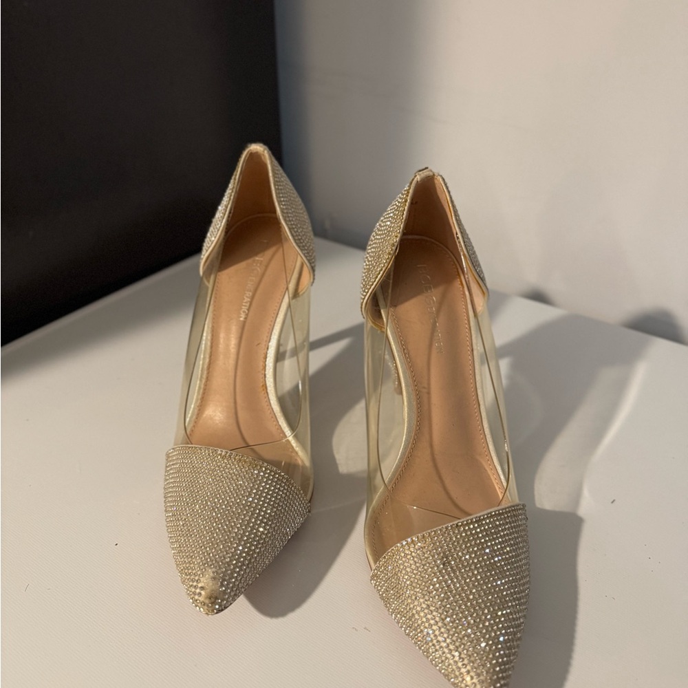 Bcbgeneration Gold Rhinestone Heels - image 3